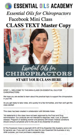 Essential Oils For Chiropractors Oil Academy Digital Online Class