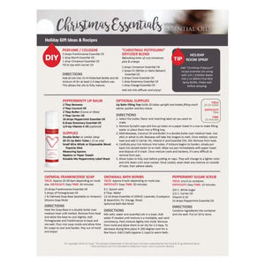 1740Recipes - Christmas Essentials Using Essential Oils: Holiday Gift Ideas & Recipes (25 Sheets)