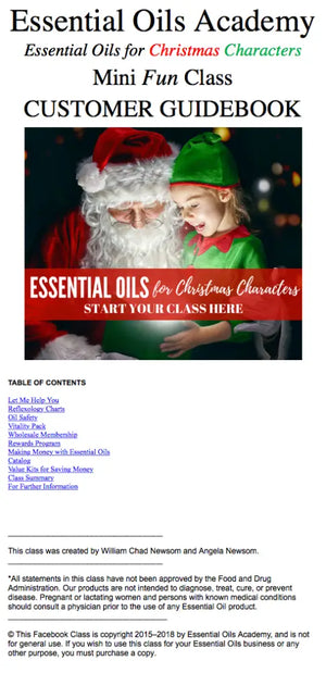 Essential Oils For Christmas Characters Oil Academy Digital Online Class