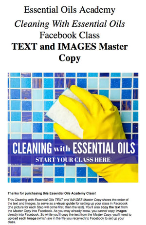 Cleaning With Essential Oils Oil Academy Digital Online Class