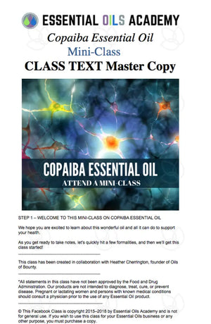 Copaiba Essential Oil Academy Digital Online Class