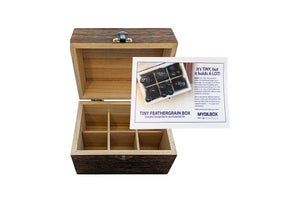 Dōterra Branded Dark Feathergrain Wood Essential Oils Box (Holds 6 Vials)