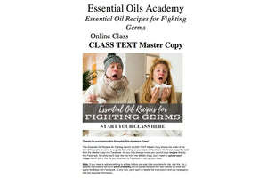 Essential Oil Recipes For Fighting Germs Academy Digital Online Class