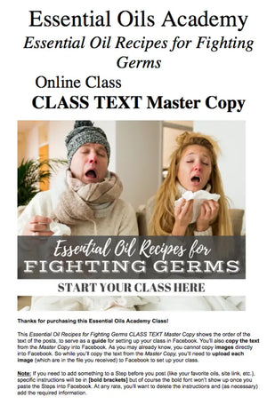 Essential Oil Recipes For Fighting Germs Academy Digital Online Class