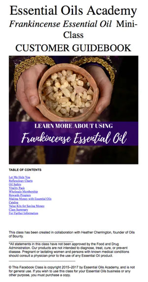 Frankincense Essential Oil Academy Digital Online Class