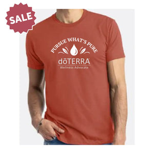 Unisex ’doTERRA® Pursue What’s Pure’ Drop Short-Sleeve Shirt Heather Redwood / Small (S)
