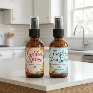DIY Essential Oil Spray Labels – Set of 8 Decorative Labels