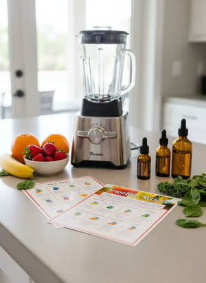 Smoothie Recipes using Essential Oils Chart (8-1/2’’ x 11’’)