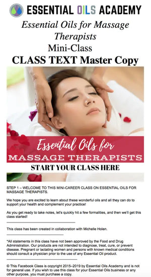 Essential Oils For Massage Therapists Oil Academy Digital Online Class
