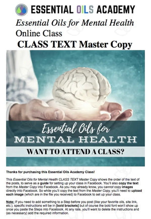 Essential Oils For Mental Health Oil Academy Digital Online Class