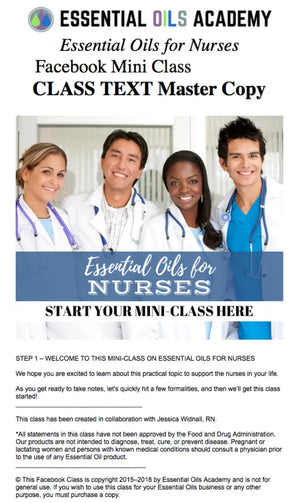 Essential Oils For Nurses Oil Academy Digital Online Class