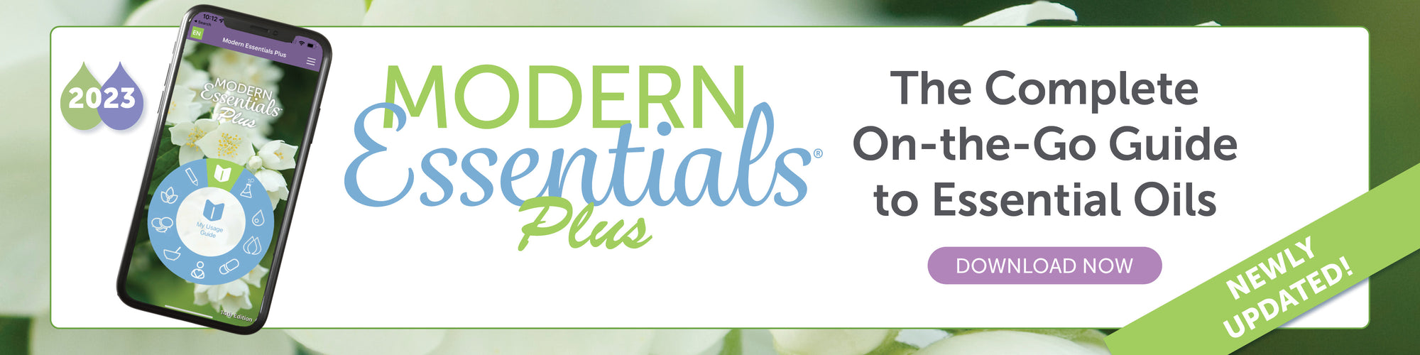 The Modern Essentials Plus app 15th edition update with the new 2023 doTERRA essential oils is now available.