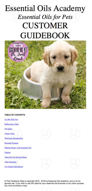 Essential Oils For Pets Oil Academy Digital Online Class