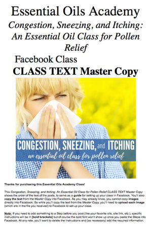 Essential Oils For Pollen Relief Oil Academy Digital Online Class