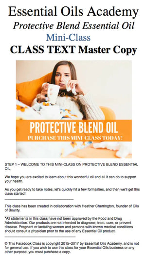 Protective Essential Oil Blend Academy Digital Online Class