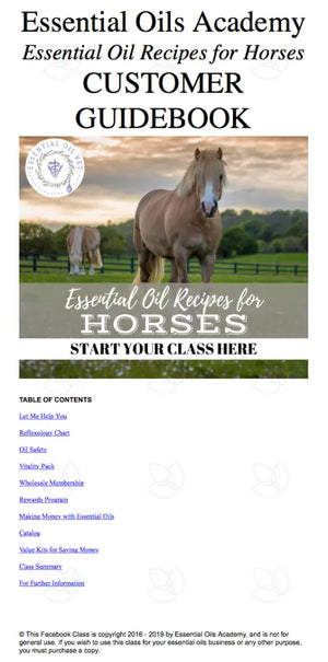Essential Oil Recipes For Horses Academy Digital Online Class