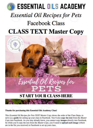 Essential Oil Recipes For Pets Academy Digital Online Class