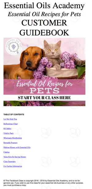 Essential Oil Recipes For Pets Academy Digital Online Class