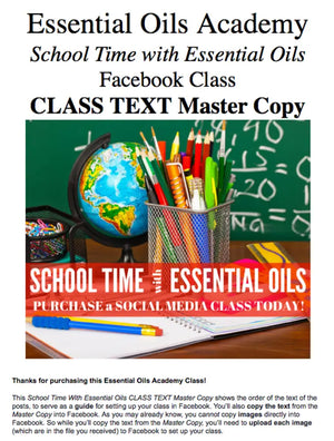 School Time And Essential Oils Oil Academy Digital Online Class