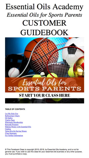 Essential Oils For Sports Parents Oil Academy Digital Online Class