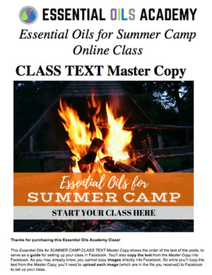 Essential Oils For Summer Camp Oil Academy Digital Online Class
