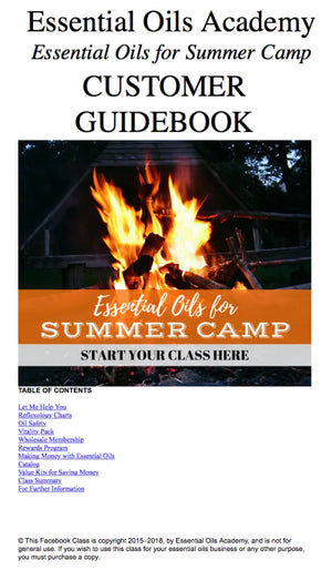 Essential Oils For Summer Camp Oil Academy Digital Online Class