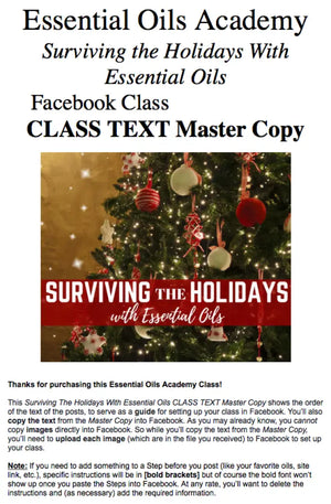 Surviving The Holidays With Essential Oils Oil Academy Digital Online Class