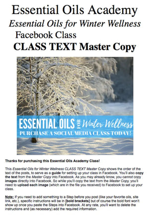 Essential Oils For Winter Wellness Oil Academy Digital Online Class