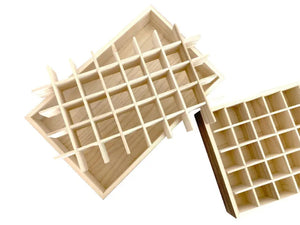 Light Feathergrain Wood Essential Oils Tray (Holds 40 Vials)