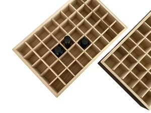 Light Feathergrain Wood Essential Oils Tray (Holds 40 Vials)
