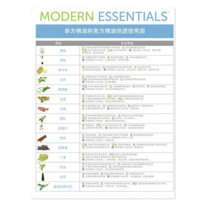 "Modern Essentials: Essential Oils & Blend Quick Usage Binder Chart (9 x 11" x 17")