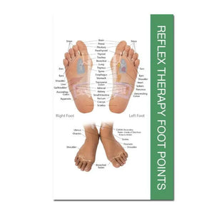 Mini Reflex Points For Foot And Hand Chart (8-1/2 X 5-1/2)