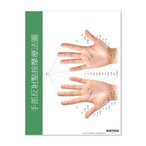 Reflex Points For Foot And Hand Chart (8-1/2 X 11) Traditional Chinese