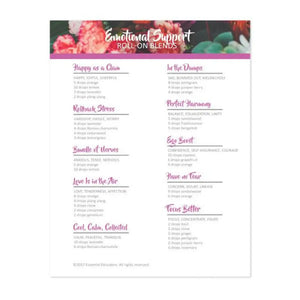 Emotional Support Make-It-Yourself Roll-On Recipes And Label Set