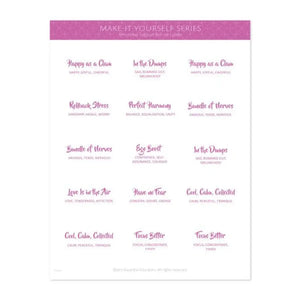 Emotional Support Make-It-Yourself Roll-On Recipes And Label Set