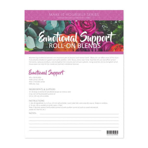 Emotional Support Make-It-Yourself Roll-On Recipes And Label Set