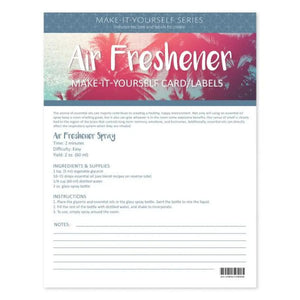Air Freshener Make-It-Yourself Recipes And Label Set