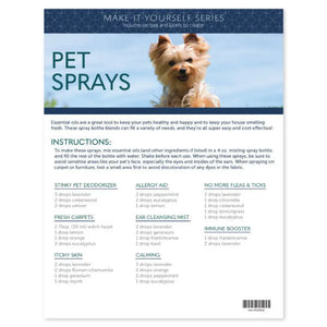 Pet Sprays Make-It-Yourself Recipes And Label Set