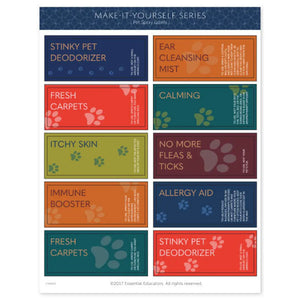 Pet Sprays Make-It-Yourself Recipes And Label Set