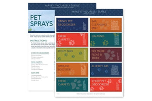 "Pet Sprays" Make-It-Yourself Recipes and Label Set