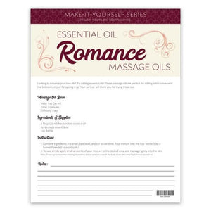 Romance Massage Blends Make-It-Yourself Recipes And Label Set