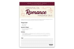 Romance Massage Blends Make-It-Yourself Recipes And Label Set