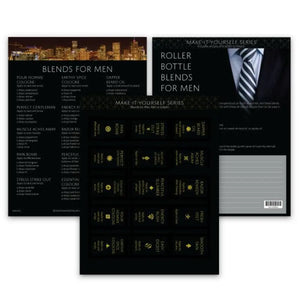 "Roller Bottle Blends for Men" Make-It-Yourself Recipes and Labels