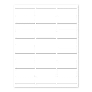 "Blank White Laser Printer Labels: 2?" x 1" (Sheet of 30 for 5 10 and 15 ml Vials)