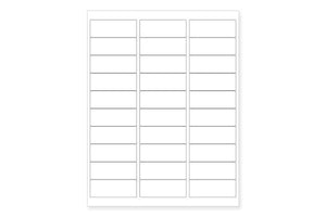 "Blank Clear Printer Labels: 2?" x 1" (Sheet of 30 for 5 10 and 15 ml Vials)