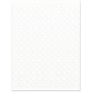 Blank, White, Circle Laser Printer Labels: 1/2" (Sheet of 154)