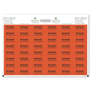 Oil Lock Rectangle Labels For Dterra Sample Vials (Sheet Of 48) On Guard