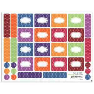 Polka Dot Oil Lock Labels and Lid Stickers for 1/3 oz. Roll-on Vials (Set of 33)