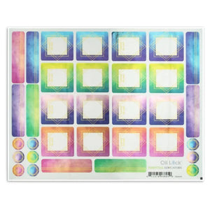 Watercolor Oil Lock™ Labels and Lid Stickers for 1/3 oz. Roll-on Bottles (Set of 33)