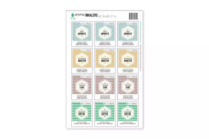 "Aroma Inhalers" Waterproof Label Sets (Sheets of 12)
